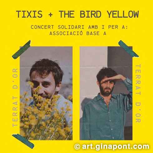 Con motivo del concierto benéfico de la asociación Base A, pinté en directo la actuación de Tixis & The Bird Yellow. ¡Gracias Terrat d'Or por invitarme!.