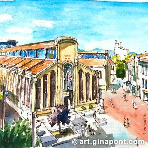 Josep Maria moves after 27 years living in Terrassa. A little homesick, he commissioned me this view of El Mercado de la Independencia, so representative for him.