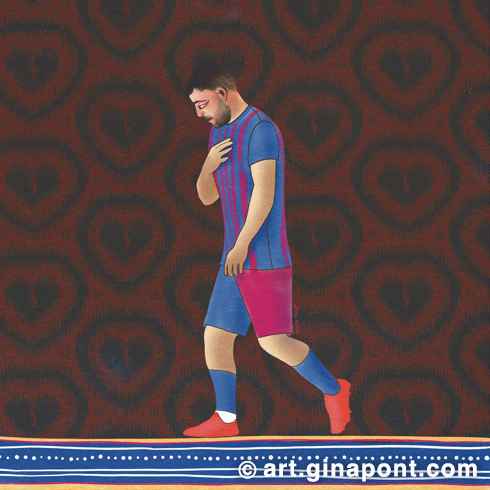 El 30 de octubre de 2022 se cumplió un año del último partido oficial del Kun Agüero. Para homenajearlo Fran me encargó ilustraciones estilo oriental de cuatro momentos icónicos de la carrera de un jugador que hizo que millones de personas se enamoraran del fútbol.