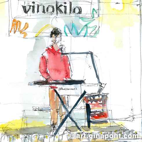 Evento Vinokilo: Arte en vivo del concierto de Betson (Candle Concert) en Nau Bostik, Barcelona.