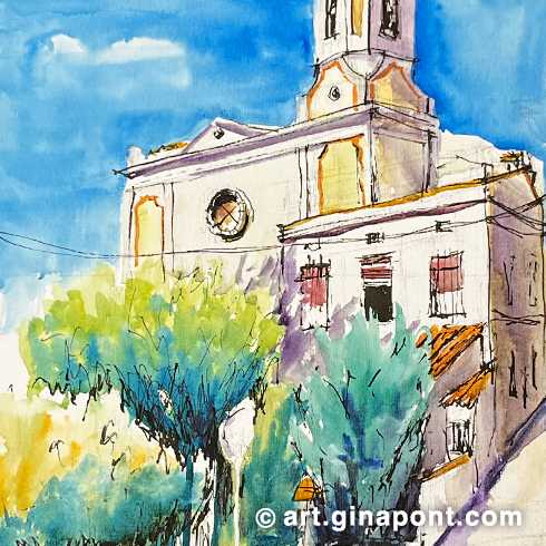 Ink and watercolor drawing made live during the VI Speed Painting Contest organized by the Casal de Llavaneres. On this occasion, I used for the first time the art supplies provided by Phoenix Art.